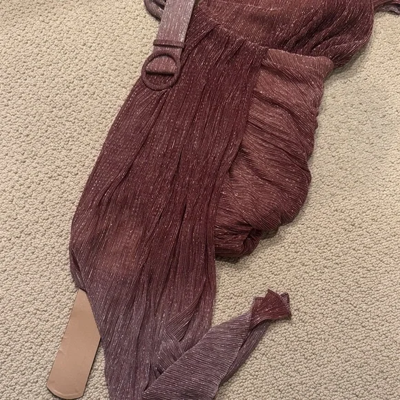 PatBO Asymmetrical Dress in Shimmering Mauve - Picture 5 of 9